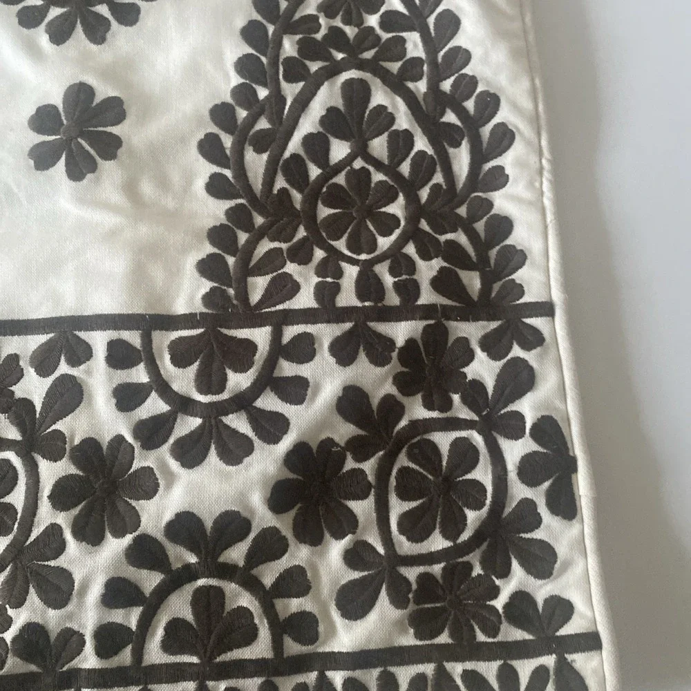 Pottery Barn Embroidered Lumbar Pillow Cover 16x26